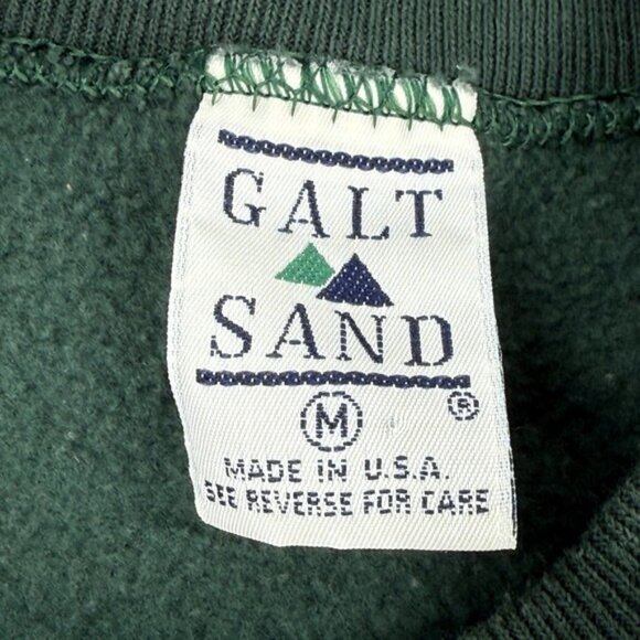 Vintage William & Mary Green Sweatshirt Size M Galt Sand USA Rare 90s Crewneck - Picture 3 of 16